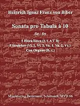 Heinrich Ignaz Franz von Biber Notenblätter Sonata pro Tabula a 10