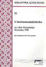 Anonymus Notenblätter 3 Instrumentalstücke aus
