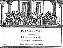 Paul Müller-Zürich Notenblätter Christ ist erstanden Choralfantasie