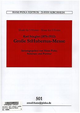 Karl Stiegler Notenblätter Grosse St. Hubertus-Messe