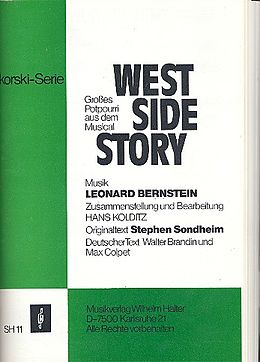 Leonard Bernstein Notenblätter West Side Story