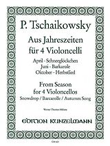 Peter Iljitsch Tschaikowsky Notenblätter 3 Stücke aus 4 Jahreszeiten