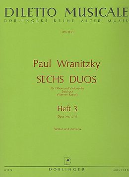 Paul Wranitzky Notenblätter 6 Duos Band 3 (Br.5-6)