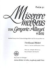 Gregorio Allegri Notenblätter Miserere mei, Deus Psalm 50