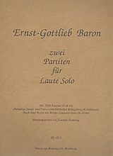 Ernst Gottlieb Baron Notenblätter 2 Partiten
