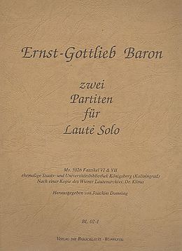 Ernst Gottlieb Baron Notenblätter 2 Partiten