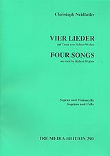 Christoph Neidhöfer Notenblätter 4 Lieder auf Texte von Robert Walser
