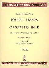 Franz Joseph Haydn Notenblätter Cassatio D-Dur