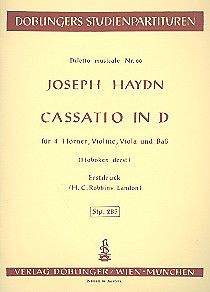 Franz Joseph Haydn Notenblätter Cassatio D-Dur