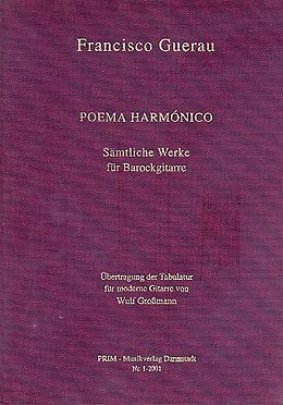 Francisco Guerau Notenblätter Poema Harmonico - sämtliche Werke für Barockgitarre