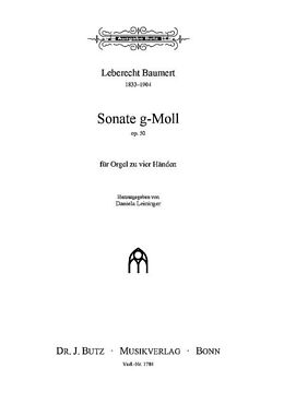 Leberecht Baumert Notenblätter Sonate g-Moll op.50
