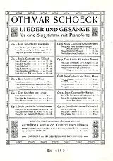 Othmar Schoeck Notenblätter Elisabeth op.8,1 für Singstimme