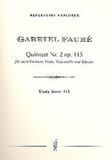 Gabriel Urbain Fauré Notenblätter Quintett Nr.2 op.115