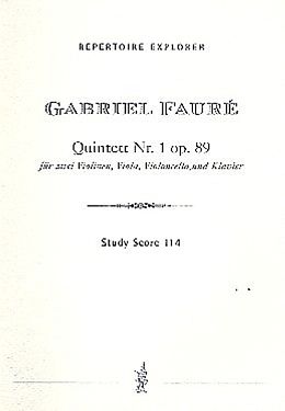 Gabriel Urbain Fauré Notenblätter Quintett Nr.1 op.89