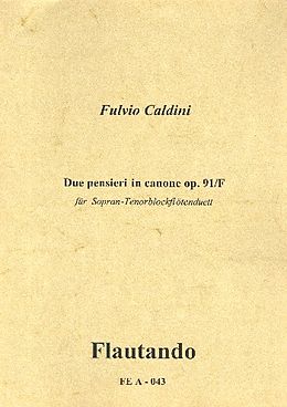 Fulvio Caldini Notenblätter 2 Pensieri in canone op.91f