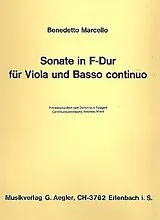 Benedetto Marcello Notenblätter Sonate F-Dur für Viola und Bc