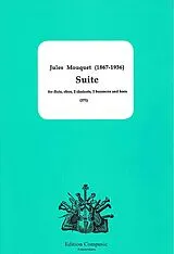 Jules Mouquet Notenblätter Suite for flute, oboe, 2 clarinets