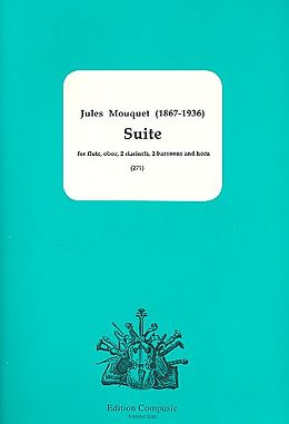 Jules Mouquet Notenblätter Suite for flute, oboe, 2 clarinets