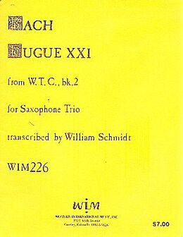 Johann Sebastian Bach Notenblätter Fugue no.21 from the well-tempered