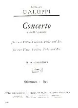Baldassare Galuppi Notenblätter Concerto e-Moll für 2 Flöten