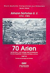 Sartorius J. D Johann Notenblätter 70 Arien Band 3 für hohe