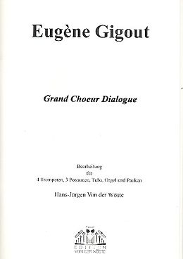 Eugène Gigout Notenblätter Grand Choeur dialogue für 4 Trompeten