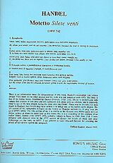 Georg Friedrich Händel Notenblätter Silete Venti HWV242