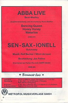  Notenblätter Abba live Beat-Medley - Sen-Sax-Ionell