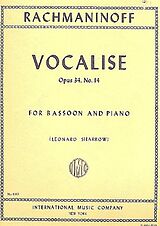 Sergei Rachmaninoff Notenblätter Vocalise op.34,14 for