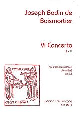 Joseph Bodin de Boismortier Notenblätter 6 Concerti op.38 Band 1 (Nr.1-3)