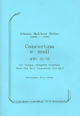Johann Melchior Molter Notenblätter Concertino e-Moll MWV9,30