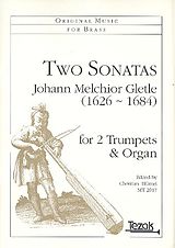 Johann Melchior Gletle Notenblätter 2 Sonatas for 2 trumpets and organ