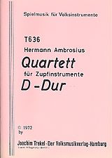 Hermann Ambrosius Notenblätter Quartett D-Dur