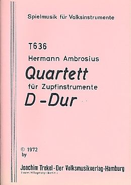 Hermann Ambrosius Notenblätter Quartett D-Dur