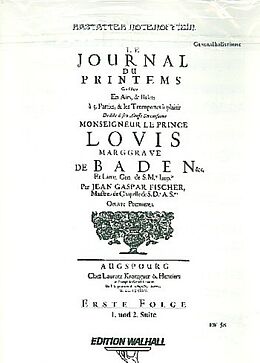Johann Caspar Ferdinand Fischer Notenblätter Journal du printems 1