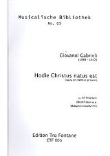 Giovanni Gabrieli Notenblätter Hodie Christus natus est
