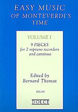  Notenblätter Easy Music of Monteverdis Time vol.1
