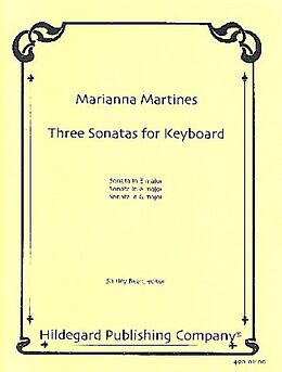 Maria Anna Martinez Notenblätter 3 Sonatas