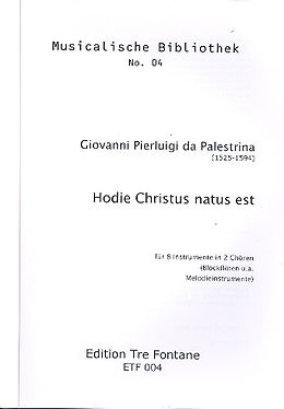 Giovanni Pierluigi Palestrina da Notenblätter Hodie Christus natus est