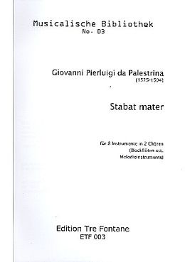 Giovanni Pierluigi Palestrina da Notenblätter Stabat Mater für