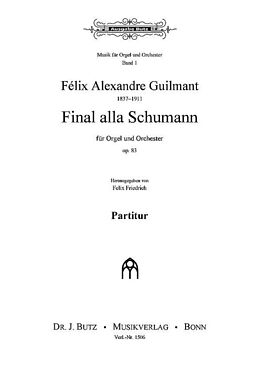 Felix Alexandre Guilmant Notenblätter Final alla Schumann op.83