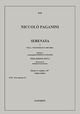 Nicolò Paganini Notenblätter Serenata per viola