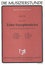 Ton Verhiel Notenblätter 10 Saxophontrios