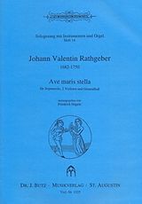 Johann Valentin Rathgeber Notenblätter Ave Maris Stella