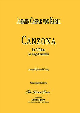 Johann Kaspar Kerll Notenblätter Canzona for 3 tubas or large ensemble
