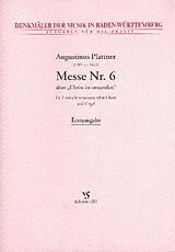 Augustinus Plattner Notenblätter Messe Nr.6 über Christ ist erstanden