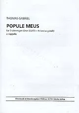 Thomas Gabriel Notenblätter POPULE MEUS FUER 5-STIMMIGEN