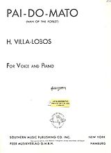 Heitor Villa-Lobos Notenblätter Pai-do-mato for voice