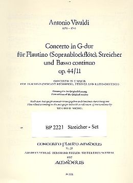 Antonio Vivaldi Notenblätter Concerto G-Dur op.44,11 für