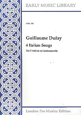 Guillaume Dufay Notenblätter 4 Italian songs for